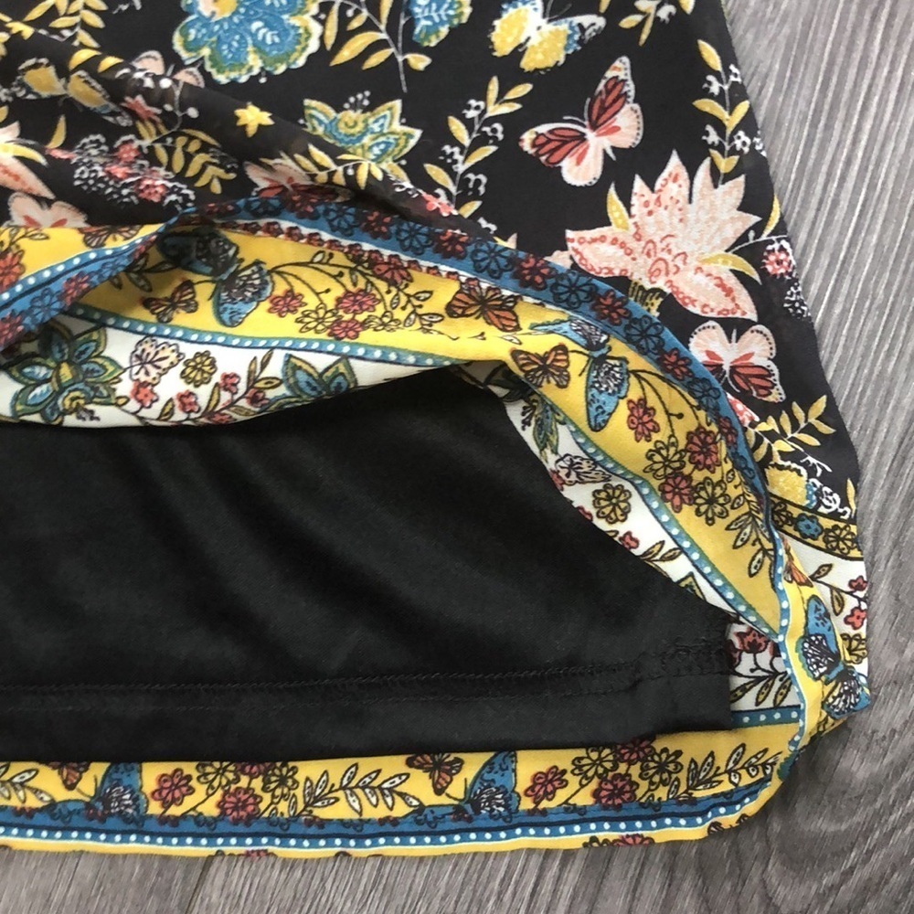 Suzy Shier Floral Print Dress with Sheer Sleeve Detail, Size X small - Picture 9 of 14